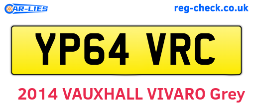 YP64VRC are the vehicle registration plates.