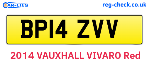 BP14ZVV are the vehicle registration plates.