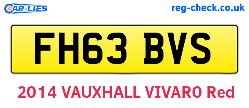 FH63BVS are the vehicle registration plates.