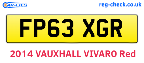 FP63XGR are the vehicle registration plates.