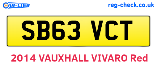 SB63VCT are the vehicle registration plates.