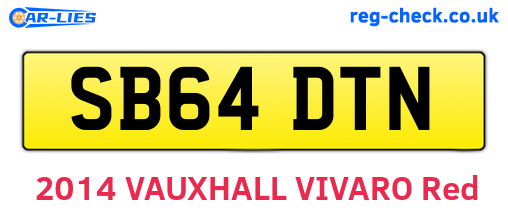 SB64DTN are the vehicle registration plates.