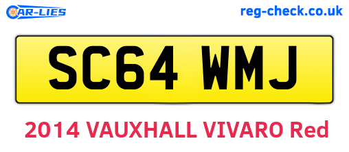 SC64WMJ are the vehicle registration plates.