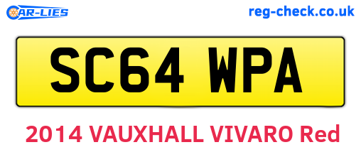 SC64WPA are the vehicle registration plates.