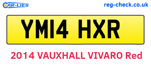 YM14HXR are the vehicle registration plates.