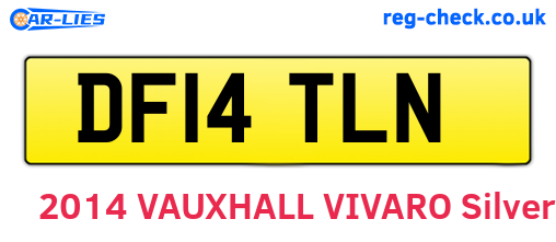 DF14TLN are the vehicle registration plates.