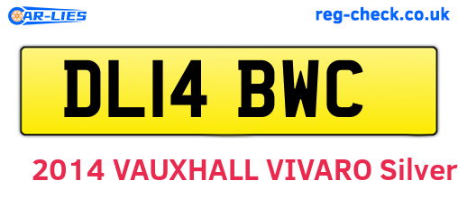 DL14BWC are the vehicle registration plates.