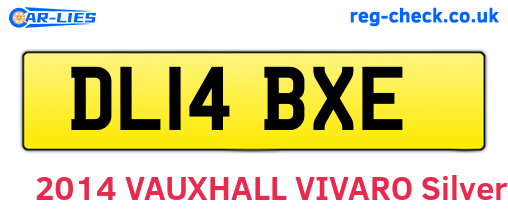 DL14BXE are the vehicle registration plates.
