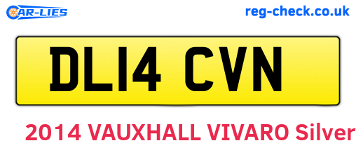 DL14CVN are the vehicle registration plates.