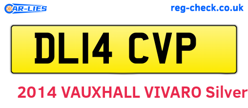 DL14CVP are the vehicle registration plates.