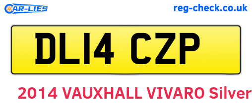 DL14CZP are the vehicle registration plates.