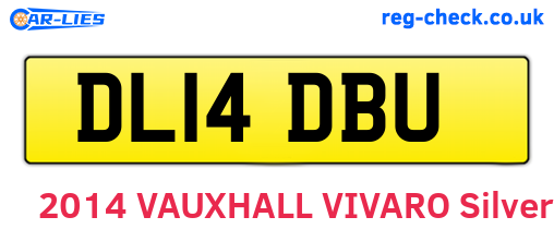 DL14DBU are the vehicle registration plates.