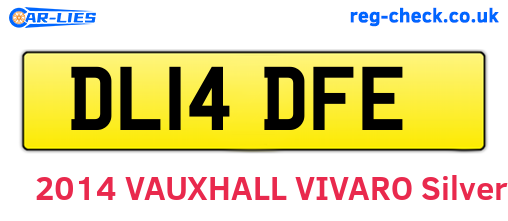 DL14DFE are the vehicle registration plates.