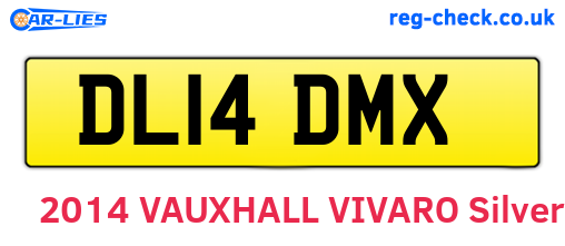 DL14DMX are the vehicle registration plates.