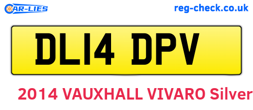 DL14DPV are the vehicle registration plates.