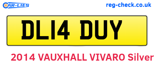 DL14DUY are the vehicle registration plates.