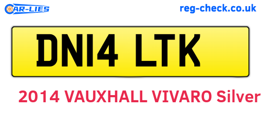 DN14LTK are the vehicle registration plates.