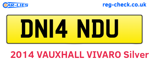 DN14NDU are the vehicle registration plates.