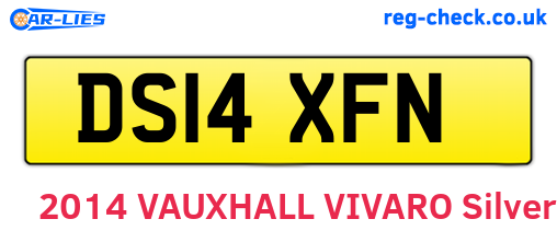 DS14XFN are the vehicle registration plates.