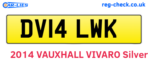 DV14LWK are the vehicle registration plates.