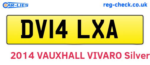 DV14LXA are the vehicle registration plates.