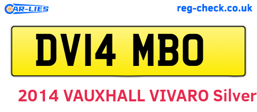 DV14MBO are the vehicle registration plates.