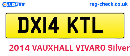DX14KTL are the vehicle registration plates.
