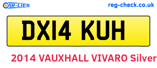 DX14KUH are the vehicle registration plates.