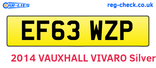 EF63WZP are the vehicle registration plates.