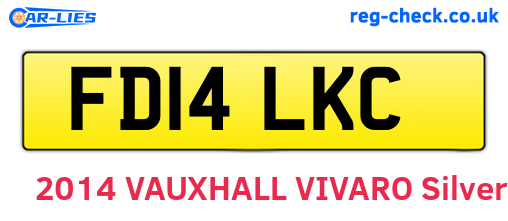 FD14LKC are the vehicle registration plates.