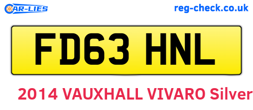 FD63HNL are the vehicle registration plates.