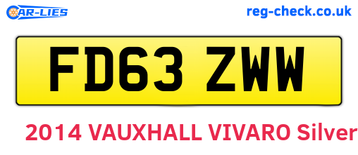 FD63ZWW are the vehicle registration plates.