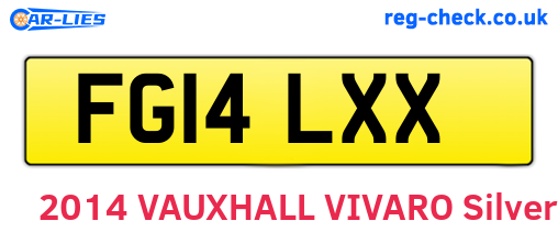 FG14LXX are the vehicle registration plates.