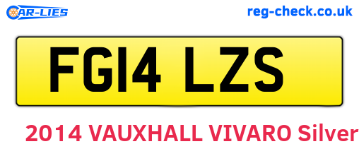 FG14LZS are the vehicle registration plates.