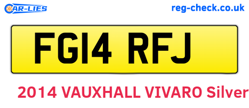 FG14RFJ are the vehicle registration plates.