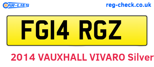 FG14RGZ are the vehicle registration plates.