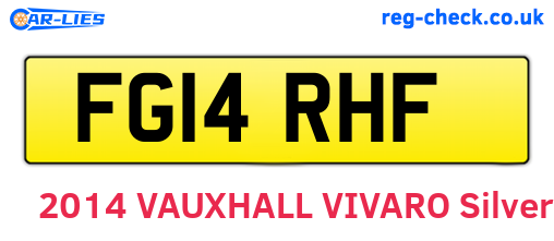 FG14RHF are the vehicle registration plates.