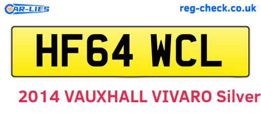 HF64WCL are the vehicle registration plates.