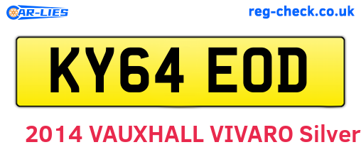 KY64EOD are the vehicle registration plates.