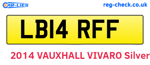 LB14RFF are the vehicle registration plates.