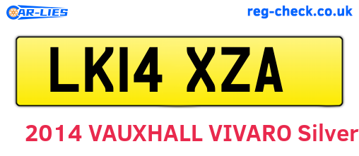 LK14XZA are the vehicle registration plates.