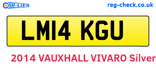 LM14KGU are the vehicle registration plates.