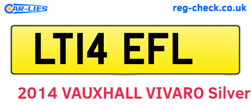 LT14EFL are the vehicle registration plates.