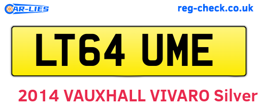 LT64UME are the vehicle registration plates.
