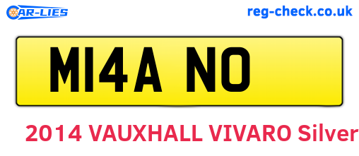 M14ANO are the vehicle registration plates.