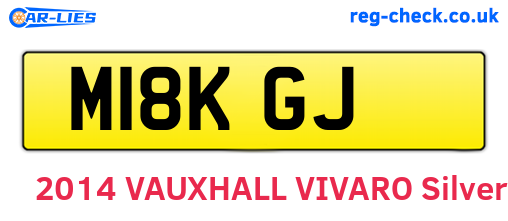 M18KGJ are the vehicle registration plates.