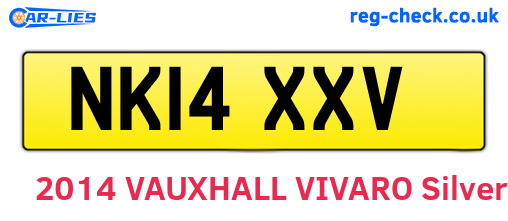 NK14XXV are the vehicle registration plates.