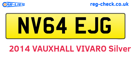 NV64EJG are the vehicle registration plates.