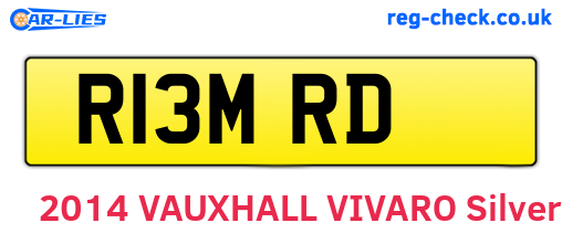 R13MRD are the vehicle registration plates.