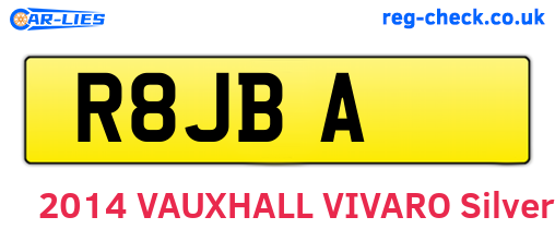 R8JBA are the vehicle registration plates.
